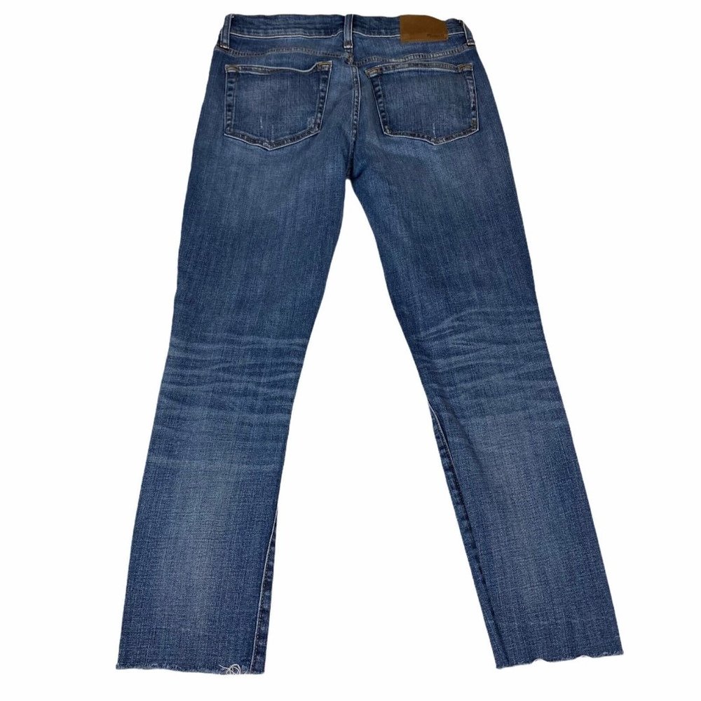 Madewell Jeans 32x32 (fit 32x29) Skinny Raw Hem Shortened Stretch Denim Faded - Picture 4 of 8